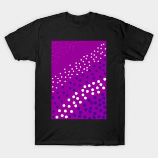 Cheerful Dots - Purple and White T-Shirt